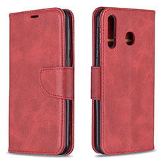 Handytasche Stand Schutzhülle Flip Leder Hülle B04F für Samsung Galaxy M30 Rot