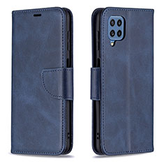 Handytasche Stand Schutzhülle Flip Leder Hülle B04F für Samsung Galaxy M32 4G Blau