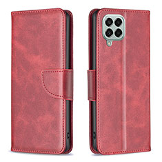 Handytasche Stand Schutzhülle Flip Leder Hülle B04F für Samsung Galaxy M33 5G Rot