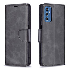 Handytasche Stand Schutzhülle Flip Leder Hülle B04F für Samsung Galaxy M52 5G Schwarz