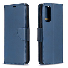 Handytasche Stand Schutzhülle Flip Leder Hülle B04F für Samsung Galaxy S20 FE 4G Blau