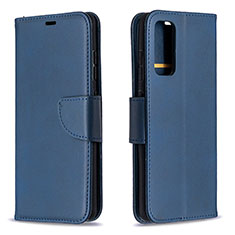 Handytasche Stand Schutzhülle Flip Leder Hülle B04F für Samsung Galaxy S20 FE 5G Blau