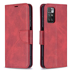 Handytasche Stand Schutzhülle Flip Leder Hülle B04F für Xiaomi Redmi 10 4G Rot