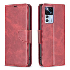 Handytasche Stand Schutzhülle Flip Leder Hülle B04F für Xiaomi Redmi K50 Ultra 5G Rot