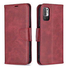 Handytasche Stand Schutzhülle Flip Leder Hülle B04F für Xiaomi Redmi Note 10 5G Rot