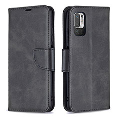 Handytasche Stand Schutzhülle Flip Leder Hülle B04F für Xiaomi Redmi Note 10 5G Schwarz