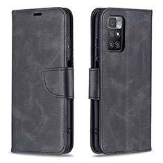 Handytasche Stand Schutzhülle Flip Leder Hülle B04F für Xiaomi Redmi Note 11 4G (2021) Schwarz