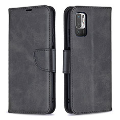 Handytasche Stand Schutzhülle Flip Leder Hülle B04F für Xiaomi Redmi Note 11 SE 5G Schwarz