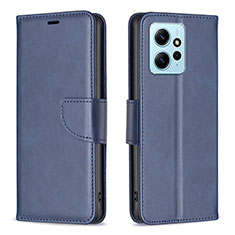 Handytasche Stand Schutzhülle Flip Leder Hülle B04F für Xiaomi Redmi Note 12 4G Blau