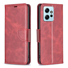 Handytasche Stand Schutzhülle Flip Leder Hülle B04F für Xiaomi Redmi Note 12 4G Rot