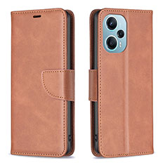 Handytasche Stand Schutzhülle Flip Leder Hülle B04F für Xiaomi Redmi Note 12 Turbo 5G Braun