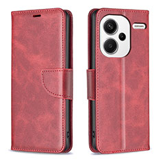 Handytasche Stand Schutzhülle Flip Leder Hülle B04F für Xiaomi Redmi Note 13 Pro+ Plus 5G Rot