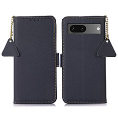 Handytasche Stand Schutzhülle Flip Leder Hülle B04H für Google Pixel 7 5G Blau