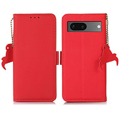 Handytasche Stand Schutzhülle Flip Leder Hülle B04H für Google Pixel 7 5G Rot