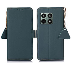 Handytasche Stand Schutzhülle Flip Leder Hülle B04H für OnePlus 10 Pro 5G Grün