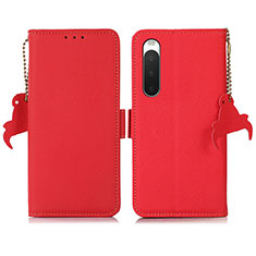 Handytasche Stand Schutzhülle Flip Leder Hülle B04H für Sony Xperia 10 IV Rot