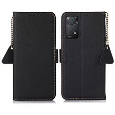 Handytasche Stand Schutzhülle Flip Leder Hülle B04H für Xiaomi Redmi Note 11 Pro 4G Schwarz