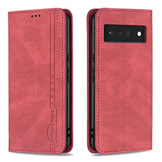 Handytasche Stand Schutzhülle Flip Leder Hülle B05F für Google Pixel 6 Pro 5G Rot