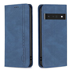 Handytasche Stand Schutzhülle Flip Leder Hülle B05F für Google Pixel 7 Pro 5G Blau