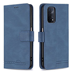 Handytasche Stand Schutzhülle Flip Leder Hülle B05F für Oppo A54 5G Blau