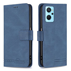 Handytasche Stand Schutzhülle Flip Leder Hülle B05F für Oppo A96 4G Blau