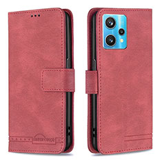 Handytasche Stand Schutzhülle Flip Leder Hülle B05F für Realme 9 Pro+ Plus 5G Rot