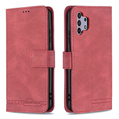 Handytasche Stand Schutzhülle Flip Leder Hülle B05F für Samsung Galaxy A32 4G Rot