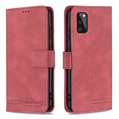 Handytasche Stand Schutzhülle Flip Leder Hülle B05F für Samsung Galaxy A41 Rot