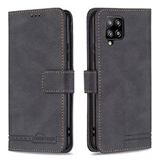 Handytasche Stand Schutzhülle Flip Leder Hülle B05F für Samsung Galaxy A42 5G Schwarz