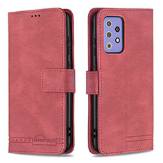 Handytasche Stand Schutzhülle Flip Leder Hülle B05F für Samsung Galaxy A72 4G Rot