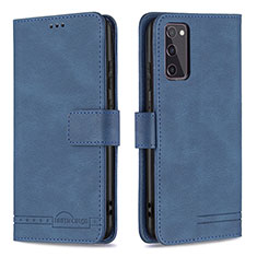 Handytasche Stand Schutzhülle Flip Leder Hülle B05F für Samsung Galaxy S20 FE 4G Blau