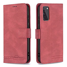 Handytasche Stand Schutzhülle Flip Leder Hülle B05F für Samsung Galaxy S20 FE 5G Rot