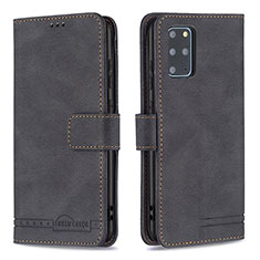 Handytasche Stand Schutzhülle Flip Leder Hülle B05F für Samsung Galaxy S20 Plus Schwarz