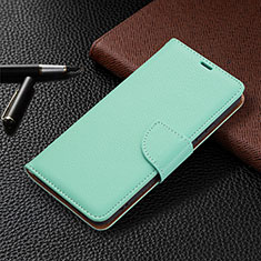 Handytasche Stand Schutzhülle Flip Leder Hülle B05F für Samsung Galaxy S21 5G Minzgrün