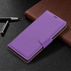 Handytasche Stand Schutzhülle Flip Leder Hülle B05F für Samsung Galaxy S24 Ultra 5G Violett