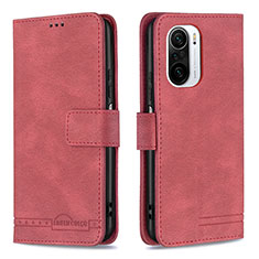 Handytasche Stand Schutzhülle Flip Leder Hülle B05F für Xiaomi Mi 11i 5G Rot