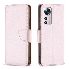 Handytasche Stand Schutzhülle Flip Leder Hülle B05F für Xiaomi Mi 12S Pro 5G Rosa