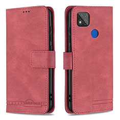 Handytasche Stand Schutzhülle Flip Leder Hülle B05F für Xiaomi POCO C3 Rot
