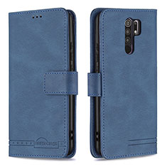 Handytasche Stand Schutzhülle Flip Leder Hülle B05F für Xiaomi Poco M2 Blau