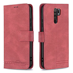 Handytasche Stand Schutzhülle Flip Leder Hülle B05F für Xiaomi Poco M2 Rot