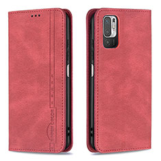 Handytasche Stand Schutzhülle Flip Leder Hülle B05F für Xiaomi POCO M3 Pro 5G Rot