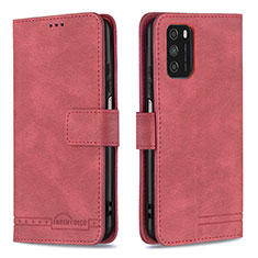 Handytasche Stand Schutzhülle Flip Leder Hülle B05F für Xiaomi Poco M3 Rot