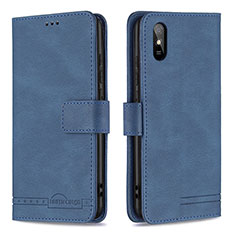 Handytasche Stand Schutzhülle Flip Leder Hülle B05F für Xiaomi Redmi 9A Blau