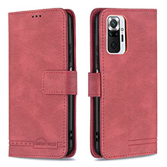 Handytasche Stand Schutzhülle Flip Leder Hülle B05F für Xiaomi Redmi Note 10 Pro Max Rot