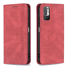 Handytasche Stand Schutzhülle Flip Leder Hülle B05F für Xiaomi Redmi Note 11 SE 5G Rot