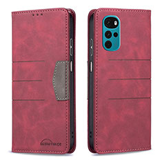 Handytasche Stand Schutzhülle Flip Leder Hülle B06F für Motorola Moto G22 Rot