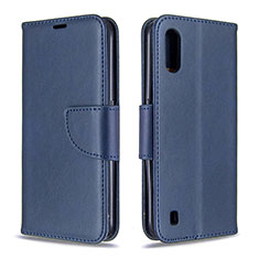 Handytasche Stand Schutzhülle Flip Leder Hülle B06F für Samsung Galaxy A01 SM-A015 Blau