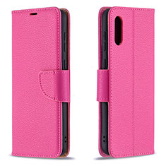 Handytasche Stand Schutzhülle Flip Leder Hülle B06F für Samsung Galaxy A02 Pink