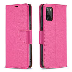 Handytasche Stand Schutzhülle Flip Leder Hülle B06F für Samsung Galaxy A03s Pink