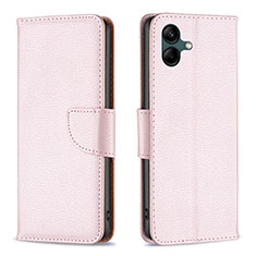 Handytasche Stand Schutzhülle Flip Leder Hülle B06F für Samsung Galaxy A04 4G Rosegold